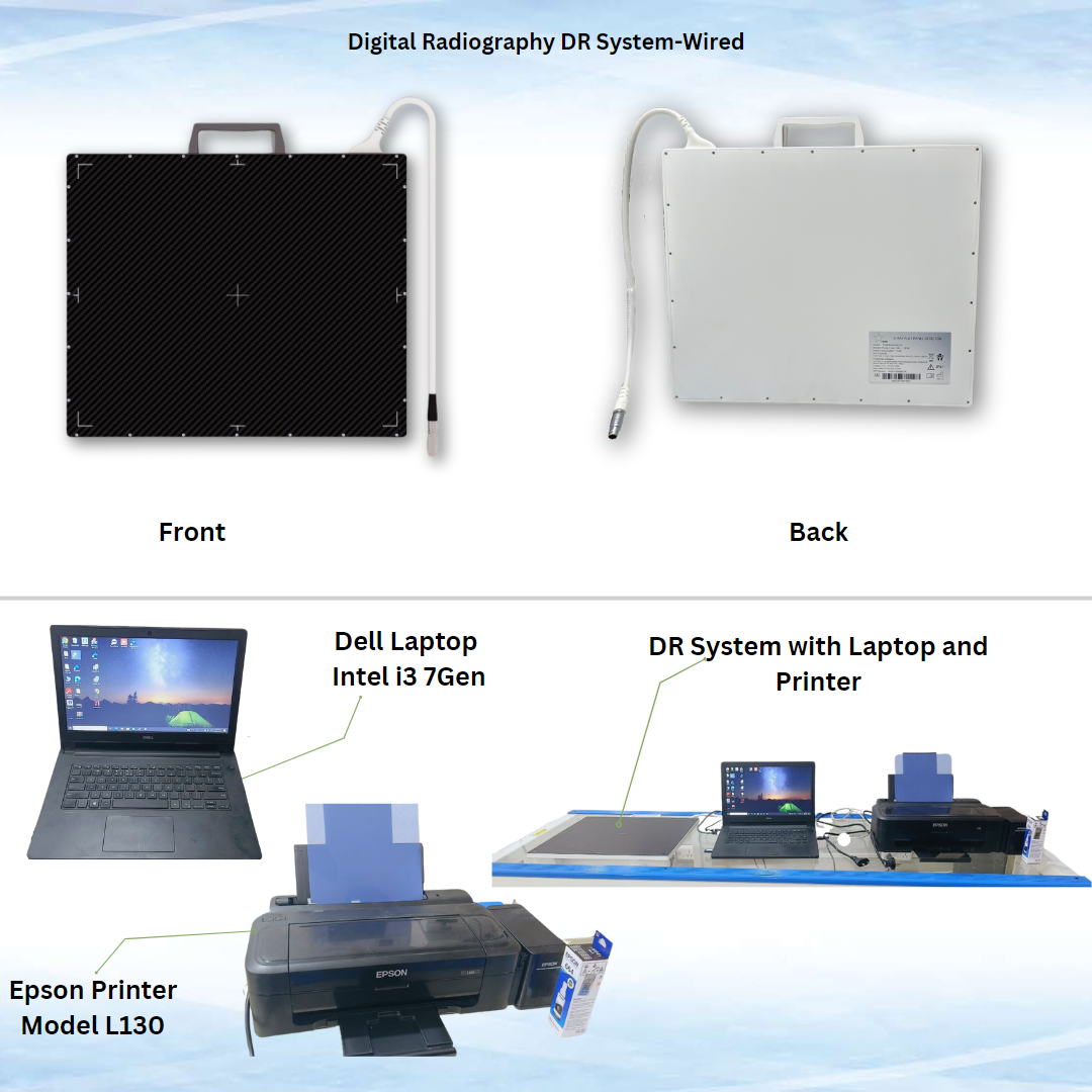 Wired Digital Radiography System with laptop and Printer